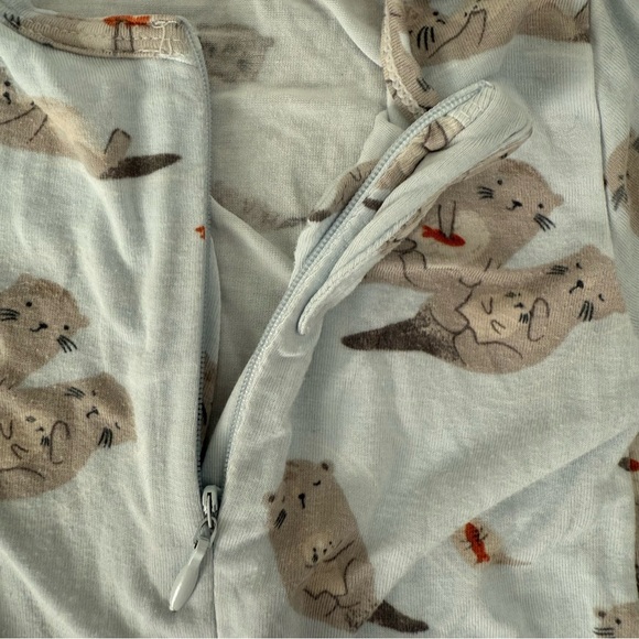 Angel Dear sea otter print one-piece footsie. 6-9 months. - Picture 3 of 7